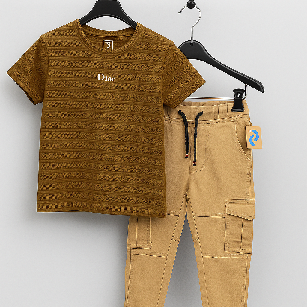 Shirt imbose fabric and cotton Denim trouser Pair