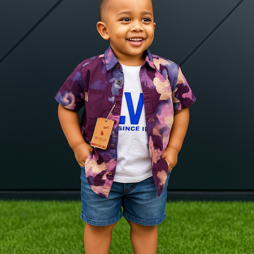 Boys' Casual Shirt with Inner – Stylish & Comfy Duo